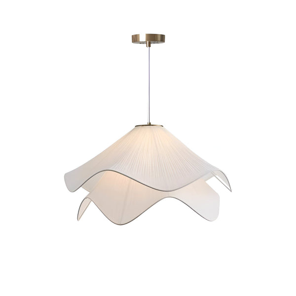 Japandi Wavy Fabric LED Pendant Light