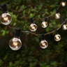 G40 Festoon String Lights, IP44, 2200K, Connectable, 9–15m