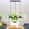 3-Light Industrial Chandelier Black Metal E27 Adjustable