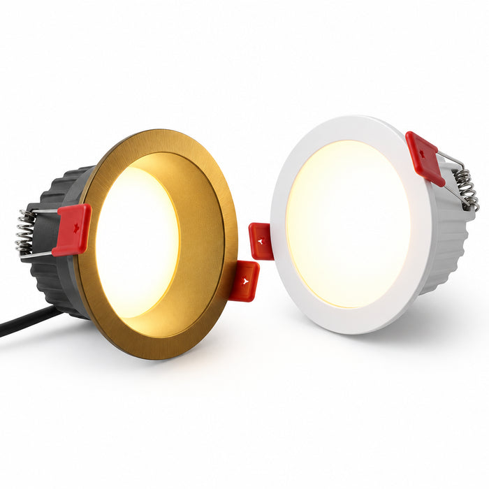 Anti-Glare SMD2835 LED Downlight 7W or 10W, 70mm Cutout, Black