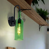 Bottle Wall Light Acrylic Diffuser Black Metal E27 Max 8W Handmade