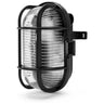Marine Porthole Wall Light Black ABS Striated Glass E27