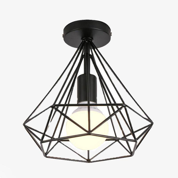 Black Scandinavian Birdcage Ceiling Light