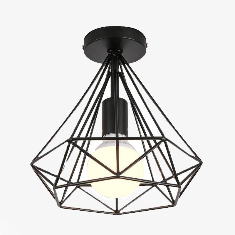 Black Scandinavian Birdcage Ceiling Light