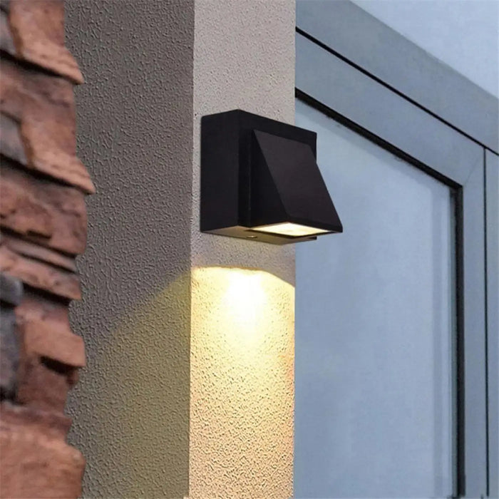 Outdoor Wall Light Aluminium Black IP65 Motion Sensor 3W 3000K