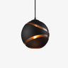 Spherical Glass & Stone Pendant Light, E27, Black or White, 20/25/30cm
