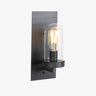 American Loft Round Glass Wall Light E27 — Black Metal