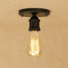 Small Black Industrial Ceiling Light E27 Hand-Assembled Compact