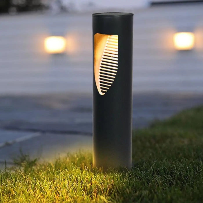 Solar Garden Post Light Black IP65 Motion Sensor 5W 3000K