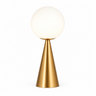 Gold Cone Glass Globe Table Lamp