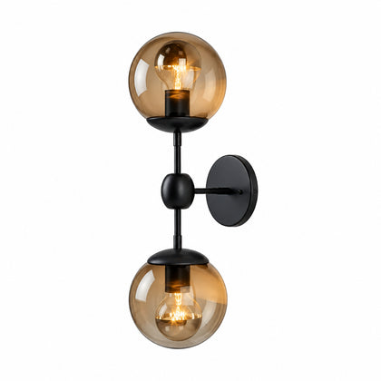 Vintage Glass Globe Wall Light