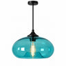 Glass Stone Pendant Light, E27, Contemporary, 5 Colours — Coffee, Transparent, Red, Smoky Grey or Amber