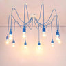 Blue Spider Chandelier Metal Arms E27 3 to 12 Cables