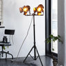 Double Spotlight Industrial Floor Lamp — Adjustable Height 100–180 cm
