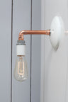 Copper Pipe Wall Sconce 90° Elbow E27 4–12in Adjustable