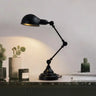 Black Industrial Table Lamp Adjustable E27 Metal