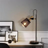 Industrial Table Lamp with USB Port Black Gold Socket E27