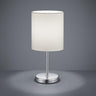 Vintage Chrome Desk Lamp Fabric Shade E14 Max 40W White or Taupe