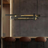 Industrial LED Bar Chandelier Matte Black — 60, 80 or 100cm