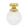 IP44 Globe Ceiling Light Brass E27 Bathroom-Safe 7 Finishes