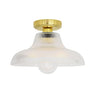 IP65 Holophane Glass Ceiling Light Brass E27 30 & 40cm 7 Finishes