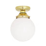 IP44 Globe Ceiling Light Brass E27 Bathroom-Safe 7 Finishes