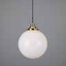 Opal Glass Globe Pendant Light E27 3 Sizes 20–30cm 6 Finishes