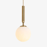 Glass Ball Tube Pendant Light E27 — Black or Gold, 15 to 25cm