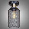 Black Mesh Cage Ceiling Light Matte Black Brass E27 40W Ø11cm