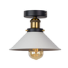 White Industrial Ceiling Light Matte White Brass E27 40W Ø22cm