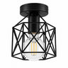 Round Iron Flush Mount Ceiling Light E27, Modern