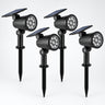 9 LED Solar Spotlight Outdoor IP65, Warm White, White or RGB, Pack of 1–4