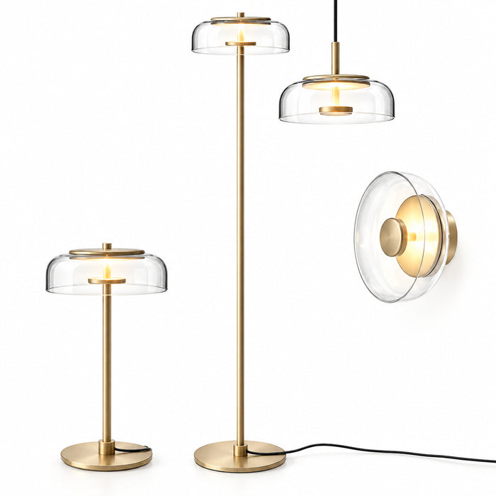 Modern Glass and Metal E27 Lighting