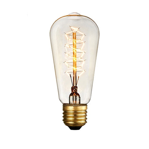 Vintage Spiral Filament Bulb ST64 E27 40W Warm White