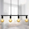 Industrial 4-Light Pendant Steel Matt Black E27