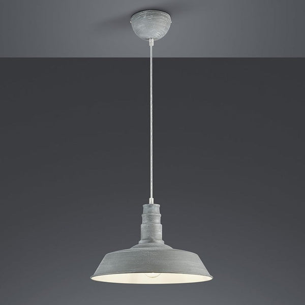 Concrete-Effect Iron Pendant Light E27 60W