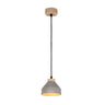 Concrete Oak Pendant Light E14 40W FSC Ø15cm