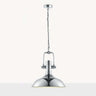Chrome Pendant Light Iron Adjustable Shade E27 LED