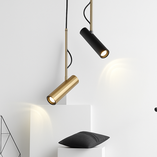 Adjustable Spotlight Pendant Light — GU10 Aluminium, Black / White / Gold