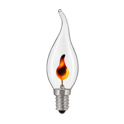 E14 Flame LED Bulb 3W Warm White — C35L Candle Shape