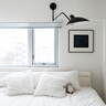 Swing Retro Steerable Wall Light E27 — Black or White, 80–140cm