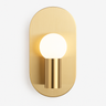 Minimalist gold wall light E27, White
