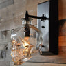 Skull Wall Light Glass Skull Shade Black Powder-Coated Metal E27 Max 40W