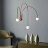 Curved Arch Wall Light 3 Globe LED IP20 — Black, Red or Gold