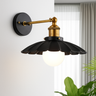 Retro Metal Tile Shade Wall Light E27 — Black, Dimmable