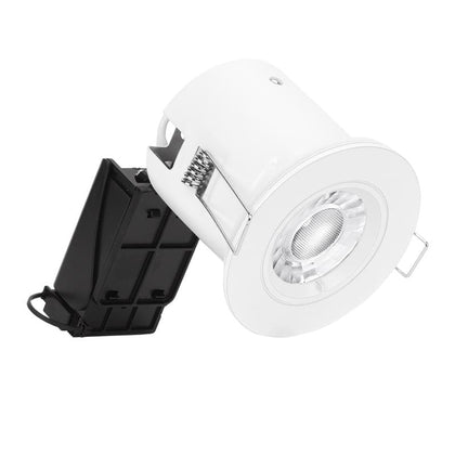 Fire Rated GU10 Downlight, Fixed, IP20, Acoustic Rated, White