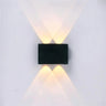 Outdoor LED Wall Light 6-Point Motion Sensor Black Aluminium 6W IP65