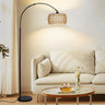 Arc Rattan Floor Lamp