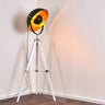 Moon XL Industrial Cinema Floor Lamp White Base Wood Metal E27