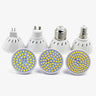 Pack of 10 LED Bulbs — E27, E14 or GU10 — 48, 60 or 80 LEDs